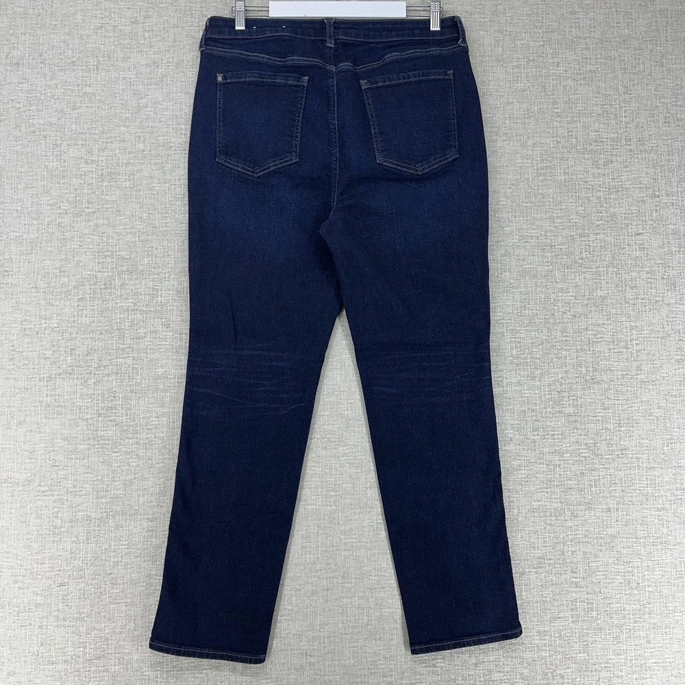 Chico's DefineMe‎ Denim Jeans Womens 14R Dark Wash High Rise Slim Leg Stretch